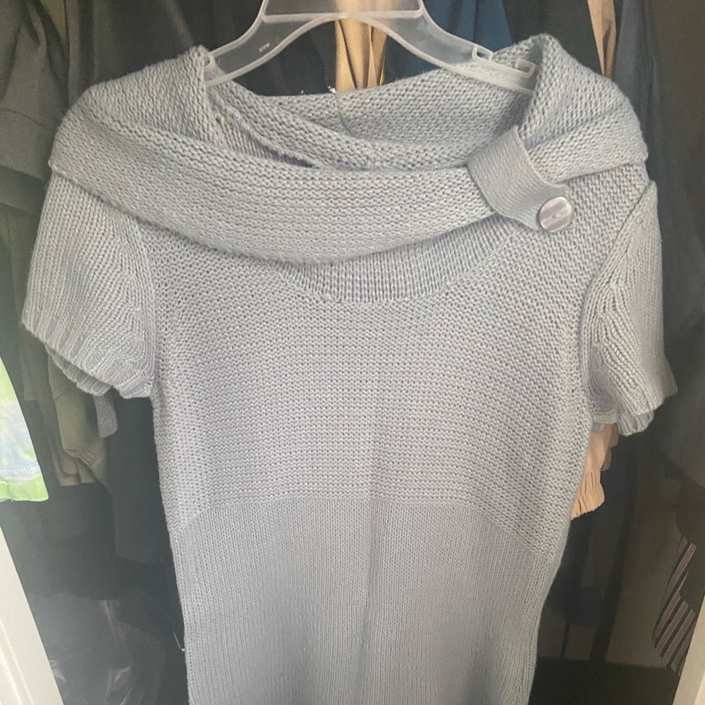 Gray sweater dress